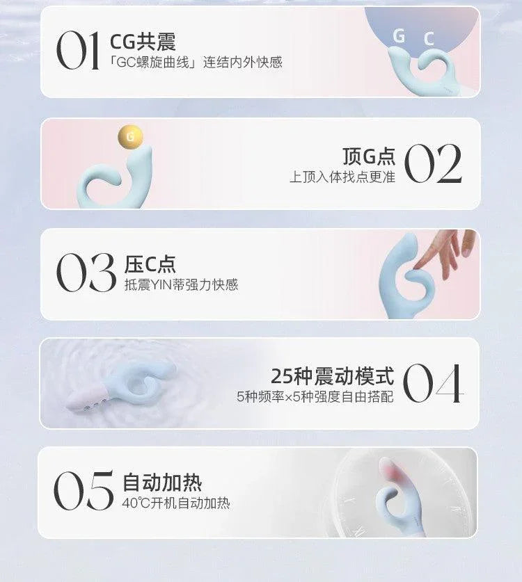 Kistoy 大G震动棒 G点+C点双震 - Jiumiluxe啾咪情趣