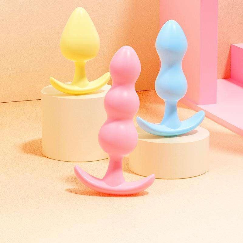 谜姬 果冻后庭肛塞三支装 - Jiumiluxe啾咪情趣