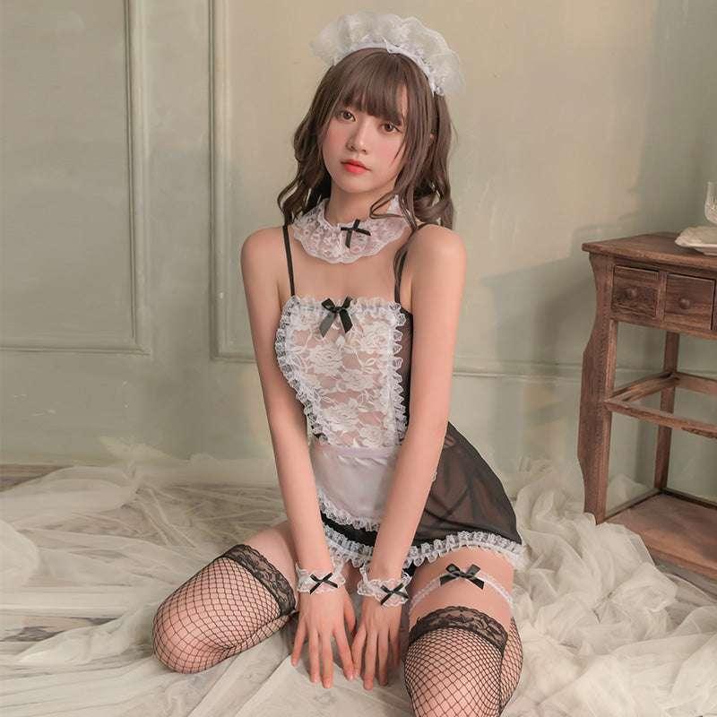 玫瑰蕾丝性感女仆装 - Jiumiluxe啾咪情趣