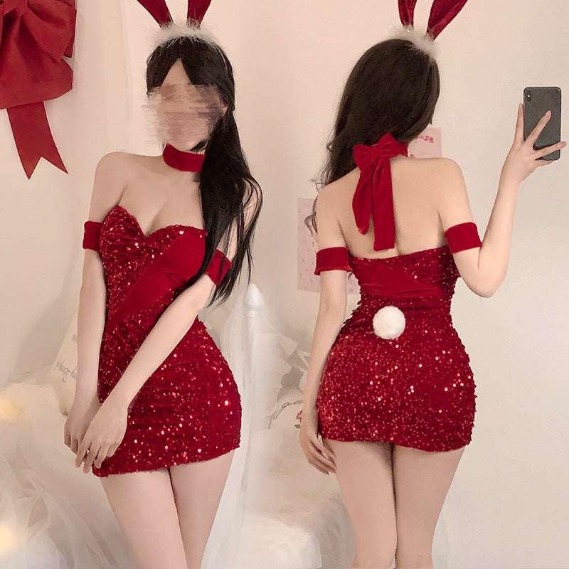 blingbling丝绒兔女郎装 - Jiumiluxe啾咪情趣