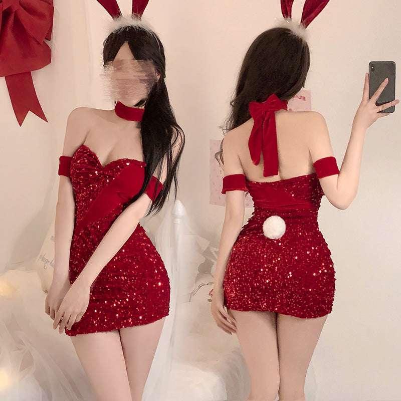 blingbling丝绒兔女郎装 - Jiumiluxe啾咪情趣