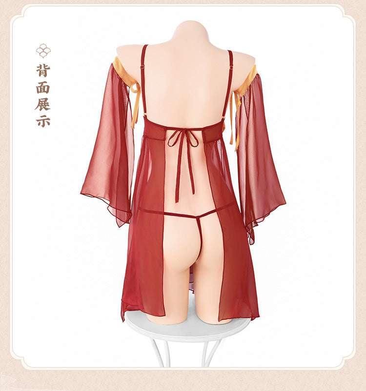 古韵牡丹飘逸舞袖套装 - Jiumiluxe啾咪情趣