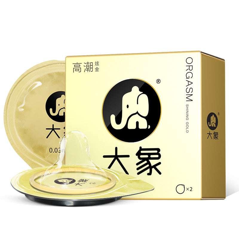 大象 高潮炫金安全套 费洛蒙快感液润滑 - Jiumiluxe啾咪情趣