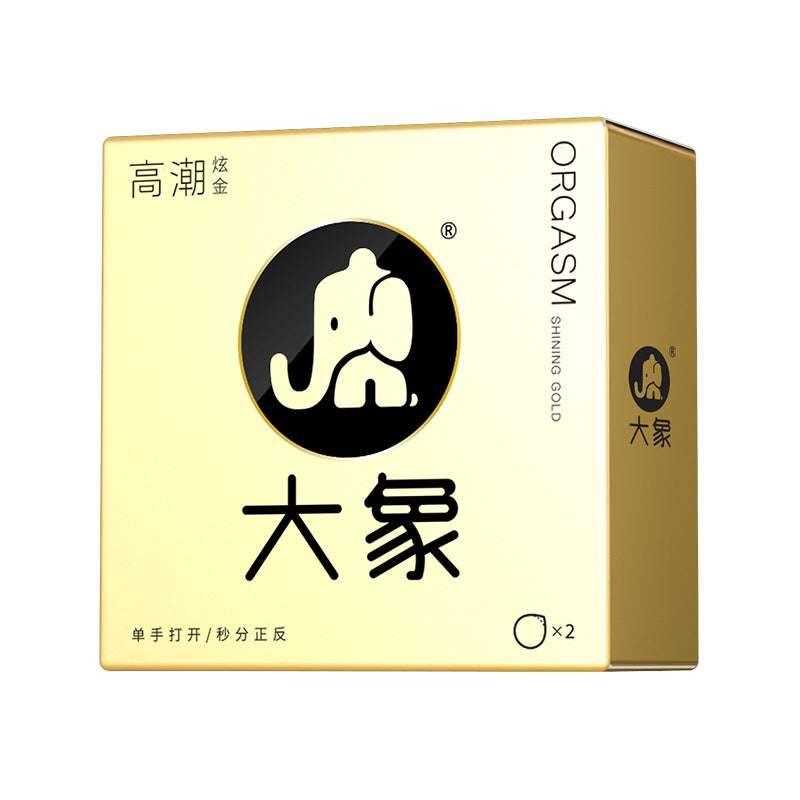 大象 高潮炫金安全套 费洛蒙快感液润滑 - Jiumiluxe啾咪情趣