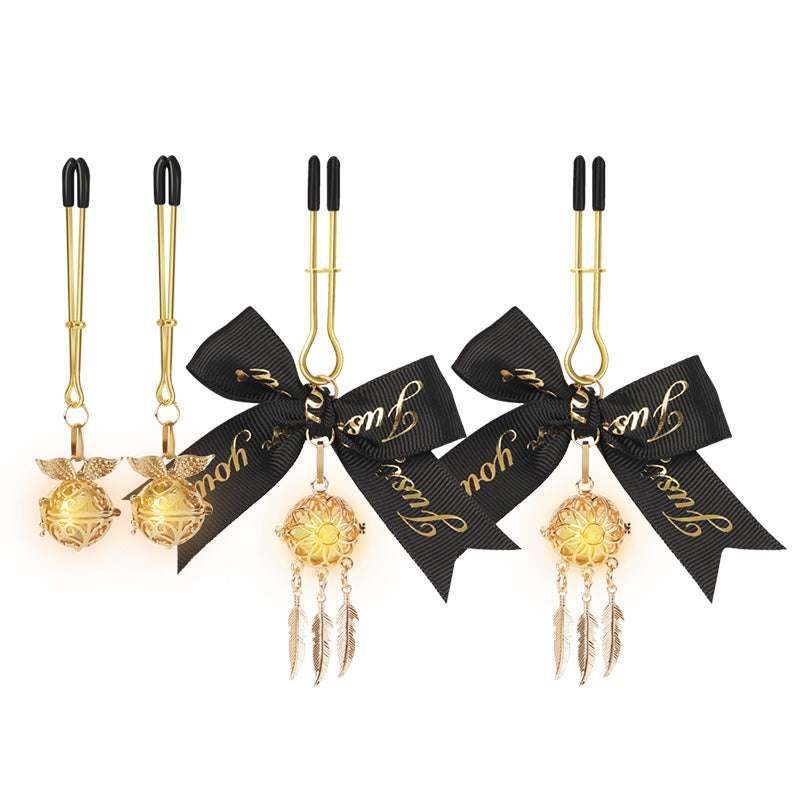 ROOMFUN Luminous Bow-Knot Nipple Clamps - Jiumiluxe啾咪情趣