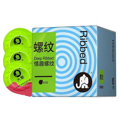 大象 螺纹安全套 10支装 - Jiumiluxe啾咪情趣