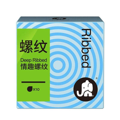大象 螺纹安全套 10支装 - Jiumiluxe啾咪情趣