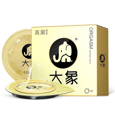 大象 高潮炫金安全套 费洛蒙快感液润滑 - Jiumiluxe啾咪情趣